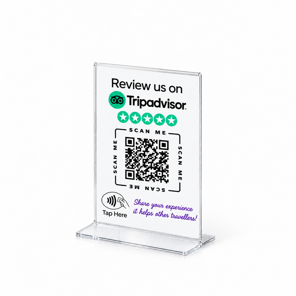 TRIPADVISOR REVIEW STAND Tripadvisor Review NFC & QR Stand - Image 1